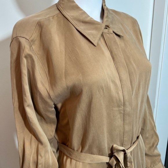 🆕 HUDSON NORTH | Tan Coat Dress soft Microsuede - Picture 2 of 5